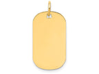 FJC Finejewelers 14k Yellow Gold Plain .011 Gauge Engraveable Dog Tag Disc Charm