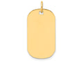 FJC Finejewelers Solid 14k Yellow Gold Plain .009 Gauge 14 x 26mm Engraveable Dog Tag Disc Charm