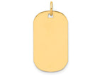 FJC Finejewelers Solid 14k Yellow Gold Plain .011 Gauge Engraveable Dog Tag Disc Charm 14 x 26mm