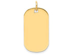 FJC Finejewelers Solid 14k Yellow Gold Plain .011 Gauge 14 x 27mm Engraveable Dog Tag Disc Charm