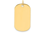 FJC Finejewelers 14k Yellow Gold Plain .009 Gauge Engraveable Dog Tag Disc Charm