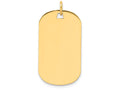 FJC Finejewelers 14k Yellow Gold Solid Plain .013 Gauge Engraveable Dog Tag Disc Charm 16 x 30mm