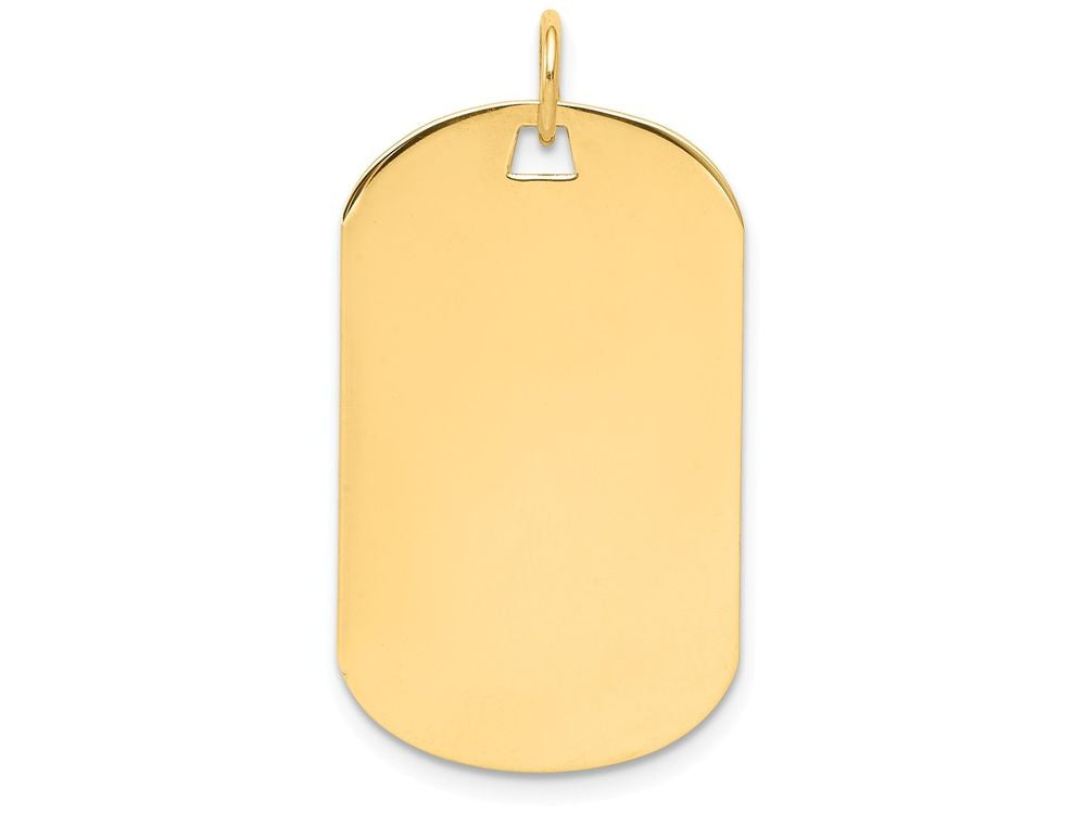 FJC Finejewelers 14k Yellow Gold Plain .013 Gauge Engraveable Dog Tag Disc Charm