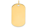 FJC Finejewelers 14k Yellow Gold Plain .013 Gauge Engraveable Dog Tag Disc Charm
