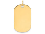 FJC Finejewelers 14k Yellow Gold Plain .013 Gauge Engraveable Dog Tag Disc Charm