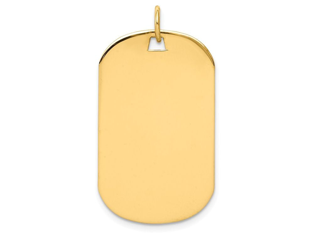 FJC Finejewelers 14k Yellow Gold Plain .011 Gauge Engraveable Dog Tag Disc Charm
