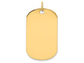 FJC Finejewelers 14k Yellow Gold Plain .035 Gauge Engraveable Dog Tag Disc Charm