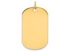 FJC Finejewelers 14k Yellow Gold Plain .035 Gauge Engraveable Dog Tag Disc Charm