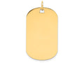 FJC Finejewelers 14k Yellow Gold Plain .035 Gauge Engraveable Dog Tag Disc Charm 19 x 34mm