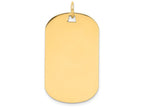 FJC Finejewelers 14k Yellow Gold Plain .035 Gauge Engraveable Dog Tag Disc Charm 19 x 34mm