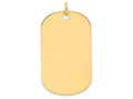 FJC Finejewelers 14k Yellow Gold Plain .013 Gauge Engraveable Dog Tag Disc Charm