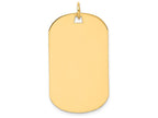 FJC Finejewelers 14k Yellow Gold Plain .035 Gauge Engraveable Dog Tag Disc Charm 20 x 36mm