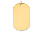 FJC Finejewelers 14k Yellow Gold Plain .035 Gauge Engraveable Dog Tag Disc Charm