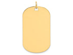 FJC Finejewelers 14k Yellow Gold Plain .018 Gauge Engraveable Dog Tag Disc Charm