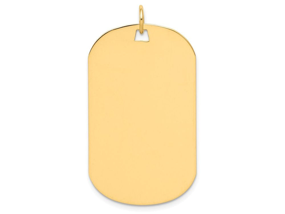 FJC Finejewelers 14k Yellow Gold Plain .027 Gauge Engraveable Dog Tag Disc Charm
