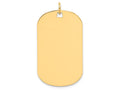 FJC Finejewelers 14k Yellow Gold Plain .035 Gauge Engraveable Dog Tag Disc Charm