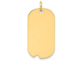 FJC Finejewelers 14k Yellow Gold Plain .013 Gauge Engraveable Dog Tag with Notch Disc Charm