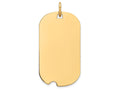 FJC Finejewelers 14k Yellow Gold Plain .009 Gauge Engraveable Dog Tag with Notch Disc Charm