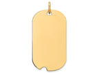 FJC Finejewelers 14k Yellow Gold Plain .013 Gauge Engraveable Dog Tag with Notch Disc Charm