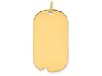 FJC Finejewelers 14k Yellow Gold Plain .011 Gauge Engraveable Dog Tag with Notch Disc Charm 16 x 30mm