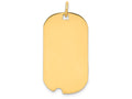 FJC Finejewelers 14k Yellow Gold Plain .035 Gauge Engraveable Dog Tag with Notch Disc Charm