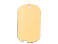 FJC Finejewelers 14k Yellow Gold Plain .013 Gauge Engraveable Dog Tag with Notch Disc Charm 20 x 37mm