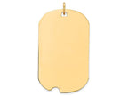 FJC Finejewelers 14k Yellow Gold Plain .013 Gauge Engraveable Dog Tag with Notch Disc Charm 20 x 37mm