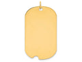 FJC Finejewelers 14k Yellow Gold Plain .027 Gauge Engravable Dog Tag with Notch Disc Charm 23 x 39mm