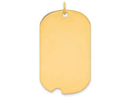 FJC Finejewelers 14k Yellow Gold Plain .027 Gauge Engravable Dog Tag with Notch Disc Charm 23 x 39mm