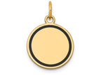 FJC Finejewelers 14k Yellow Gold with Enamel .027 Gauge Circular Engravable Disc Charm