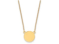 FJC Finejewelers 14k Yellow Gold Plain .018 Gauge 12mm Circular Engravable Disc 18 Inch Necklace