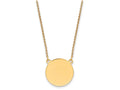 FJC Finejewelers 14k Yellow Gold Polished Plain .018 Gauge 17.25mm Circular Engravable Disc 18 Inch Necklace