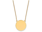 FJC Finejewelers 14k Yellow Gold Plain .018 Gauge Circular Engravable Disc 18 Inch Necklace