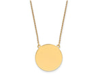 FJC Finejewelers 14k Yellow Gold Plain .013 Gauge Circular Engravable Disc 18 Inch Necklace