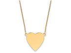 FJC Finejewelers 14k Yellow Gold Plain .018 Gauge Heart Engravable 23mm Disc 18 inch Necklace