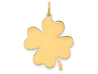FJC Finejewelers 14k Yellow Gold Plain .018 Gauge Engravable Clover Disc Charm