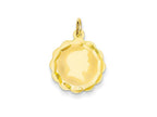 FJC Finejewelers 14k Yellow Gold Boy Head On .011 Gauge Engravable Scalloped Disc Charm
