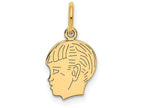 FJC Finejewelers Solid 14k Yellow Gold Boy Head Charm 9 x 17mm