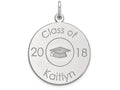 FJC Finejewelers 14k White Gold Personalized Graduation Charm