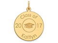 FJC Finejewelers 14k Yellow Gold Personalized Graduation Charm