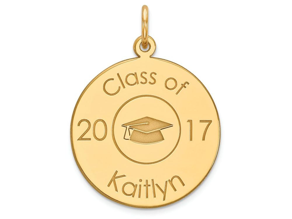 FJC Finejewelers 14k Yellow Gold Personalized Graduation Charm