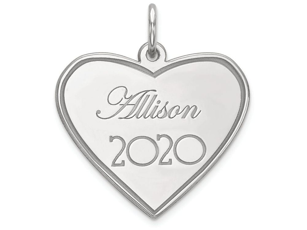 FJC Finejewelers 14k White Gold Personalized Graduation Charm