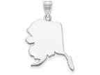FJC Finejewelers 14k White Gold Ak State Charm Bail Only