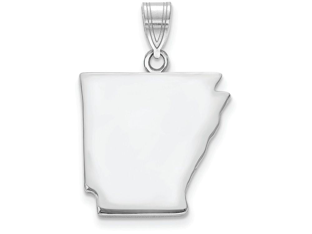 FJC Finejewelers 14k White Gold Ar State Charm Bail Only