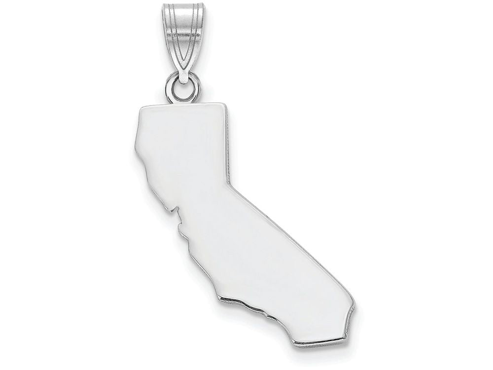 FJC Finejewelers 14k White Gold Ca State Charm Bail Only