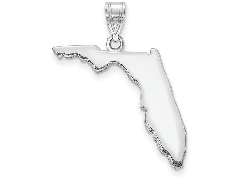 FJC Finejewelers 14k White Gold Fl State Charm Bail Only