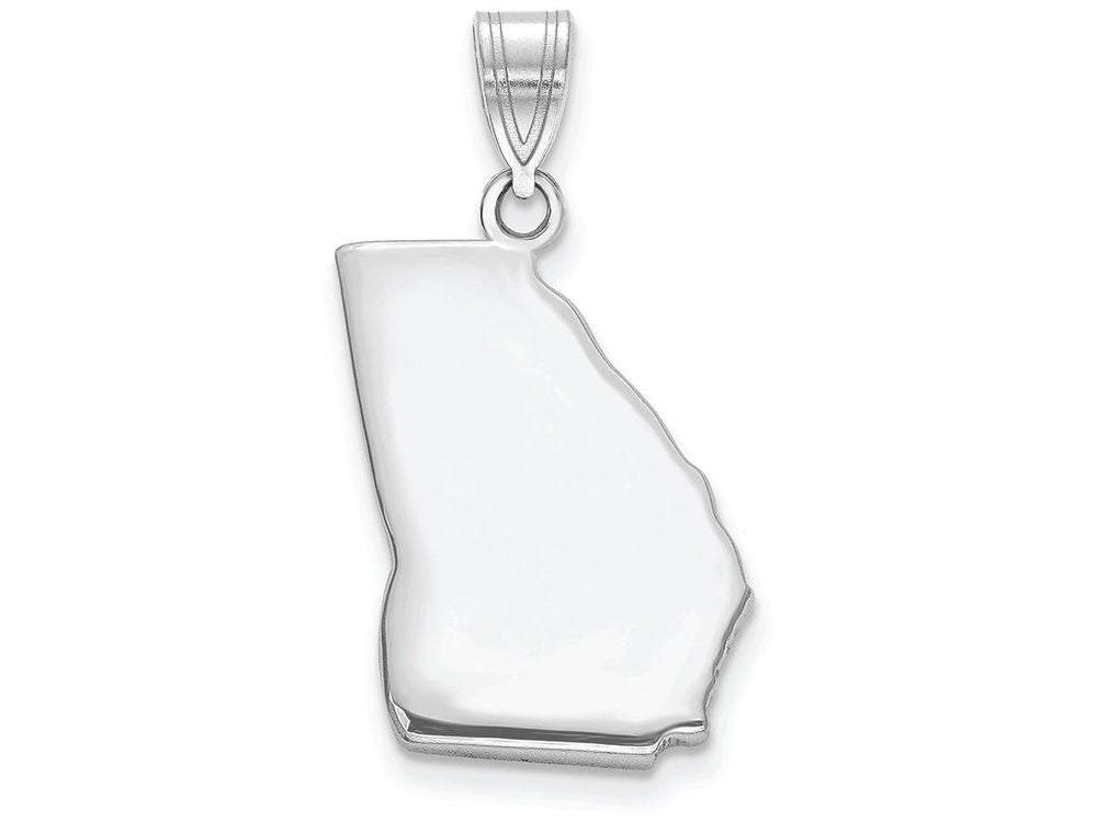 FJC Finejewelers 14k White Gold Ga State Charm Bail Only