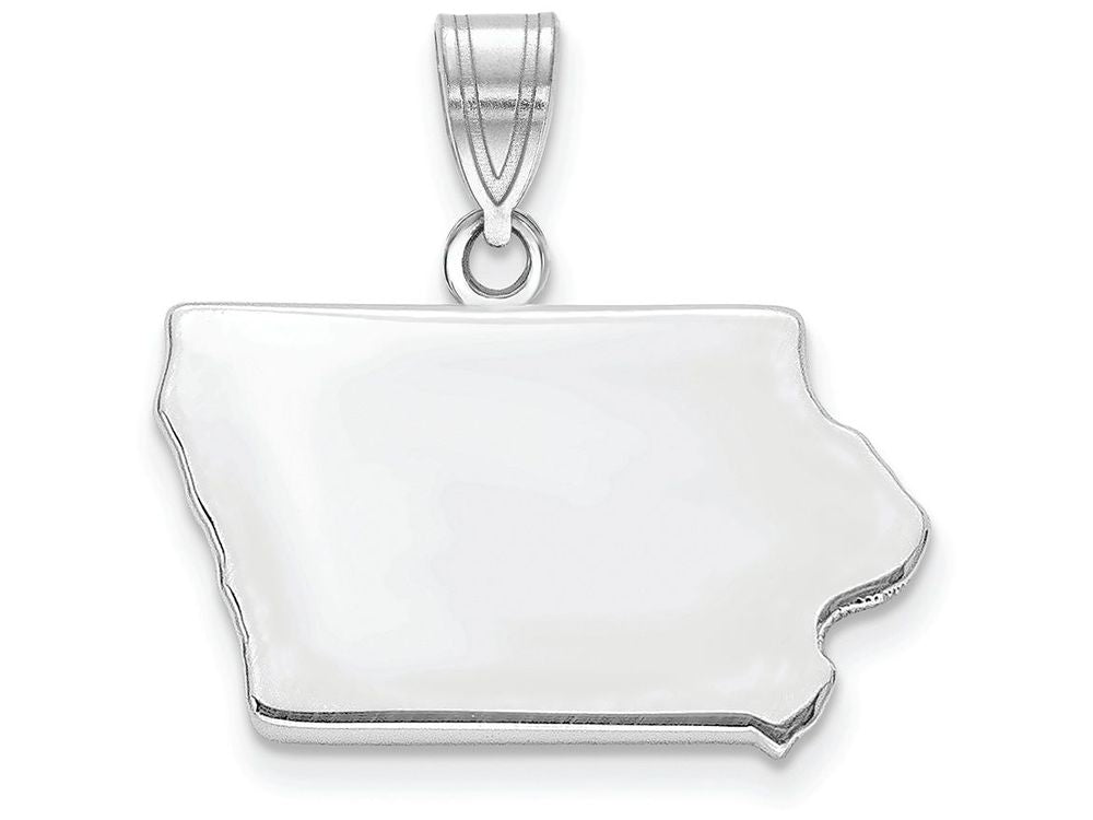 FJC Finejewelers 14k White Gold Ia State Charm Bail Only
