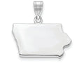 FJC Finejewelers 14k White Gold Ia State Charm Bail Only