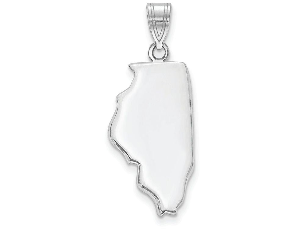 FJC Finejewelers 14k White Gold Il State Charm Bail Only
